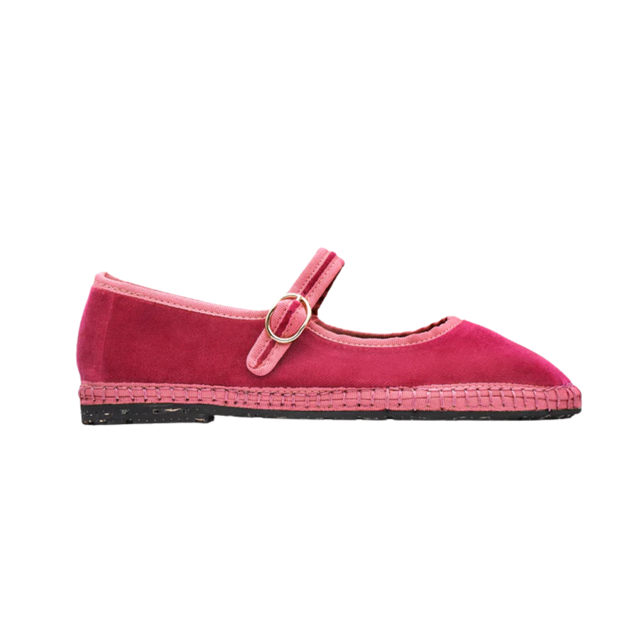 Flabelus • Frances Mary Jane Flats • Pink Velvet