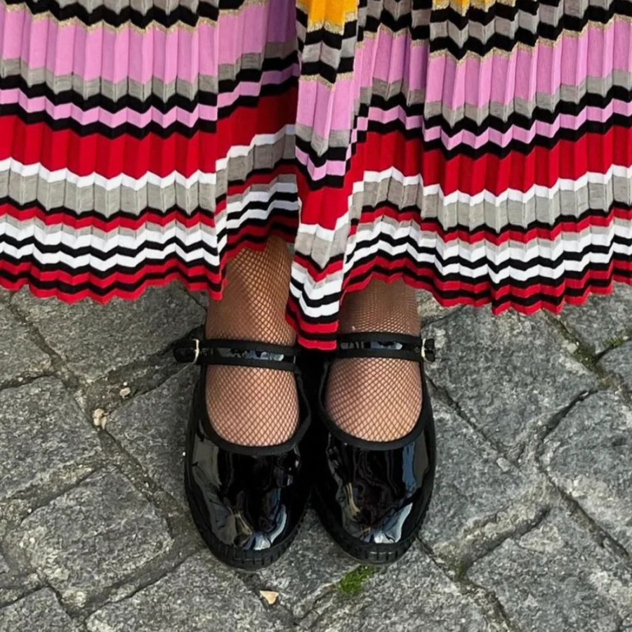 Flabelus • Gail Mary Jane Flats • Black Patent