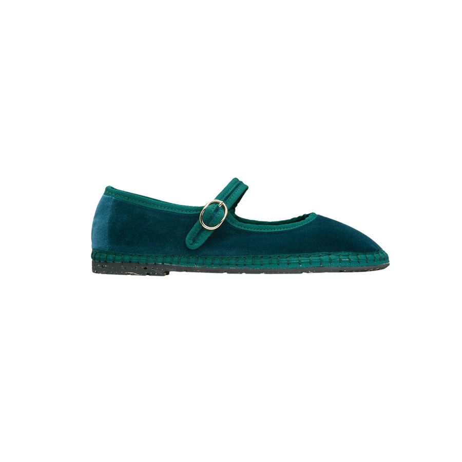 Flabelus • Leonor Mary Jane Flats • Green Velvet