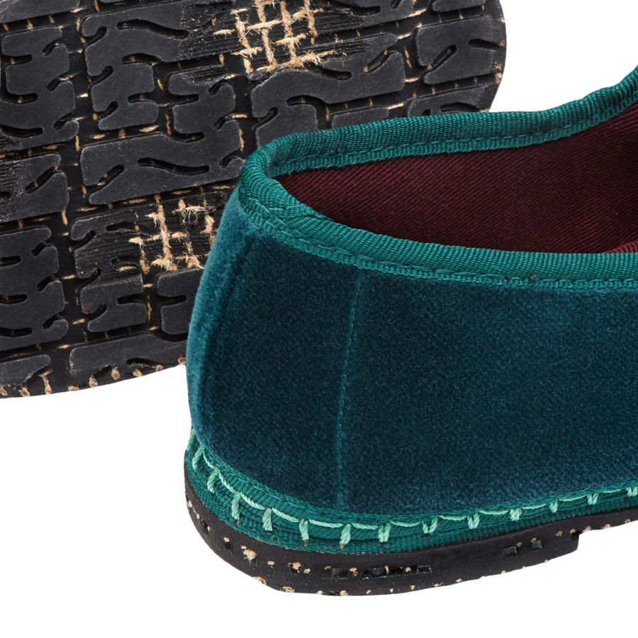 Flabelus • Leonor Mary Jane Flats • Green Velvet