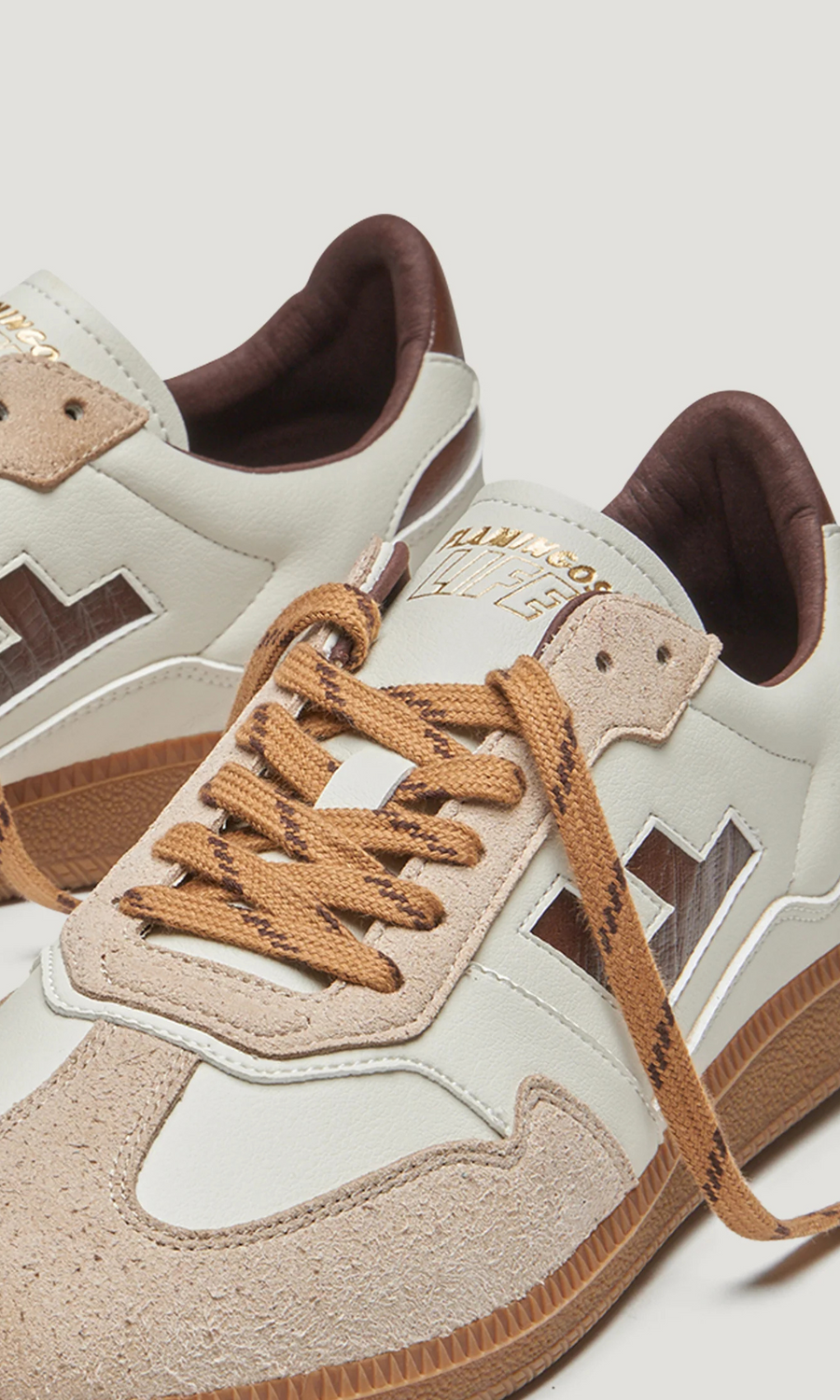Flamingos Life • Burela Slim Sneakers • Iguana Chestnut