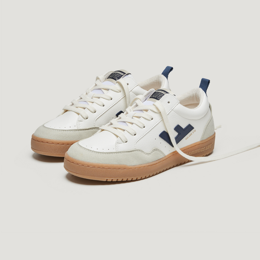 Flamingos Life • Roland V.10 Sneakers • White Indigo Natural