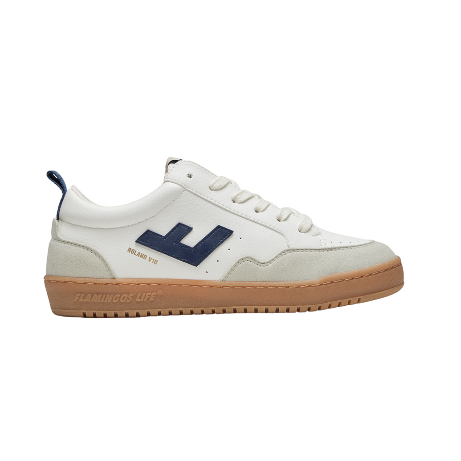 Flamingos Life • Roland V.10 Sneakers • White Indigo Natural