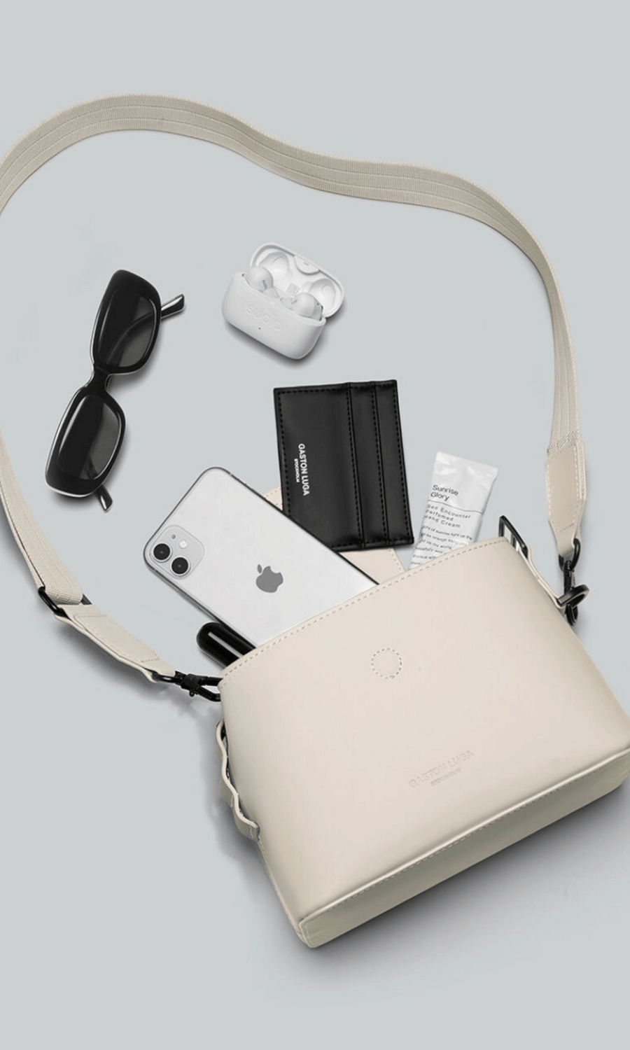 Gaston Luga • Splashini Crossbody Bag • Cloud Cream