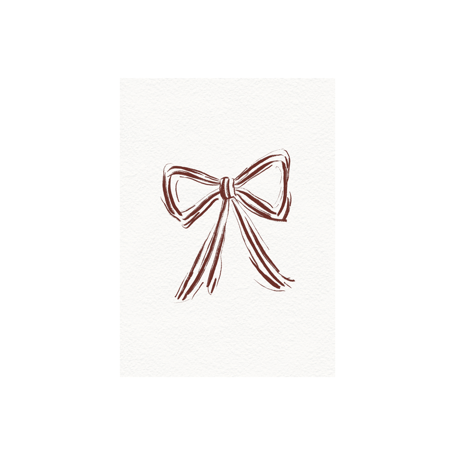 treen • Greeting Card • Striped Bow