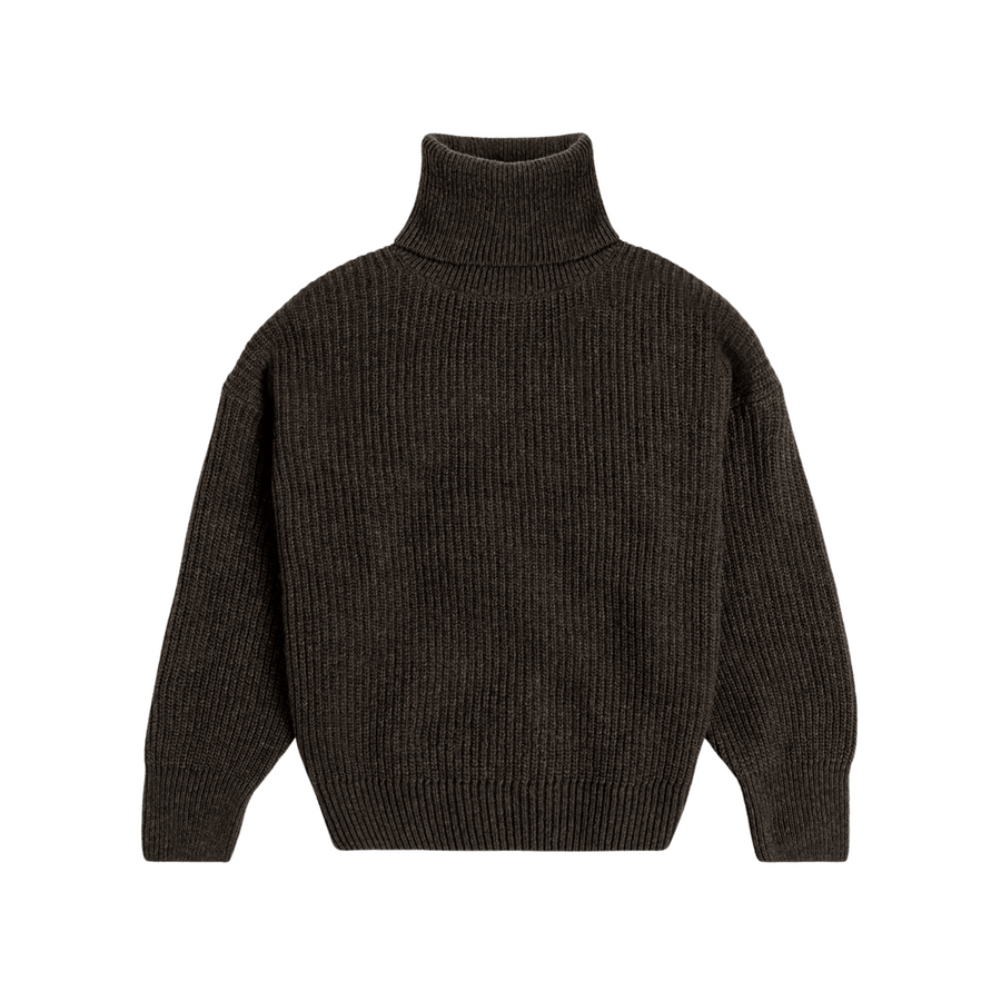 Kings Of Indigo • Enyu Roll Neck Sweater • Chocolate Brown