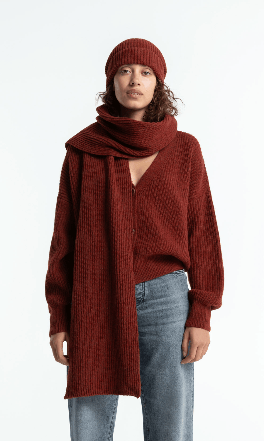 Kings Of Indigo • Khari Scarf • Madder Brown