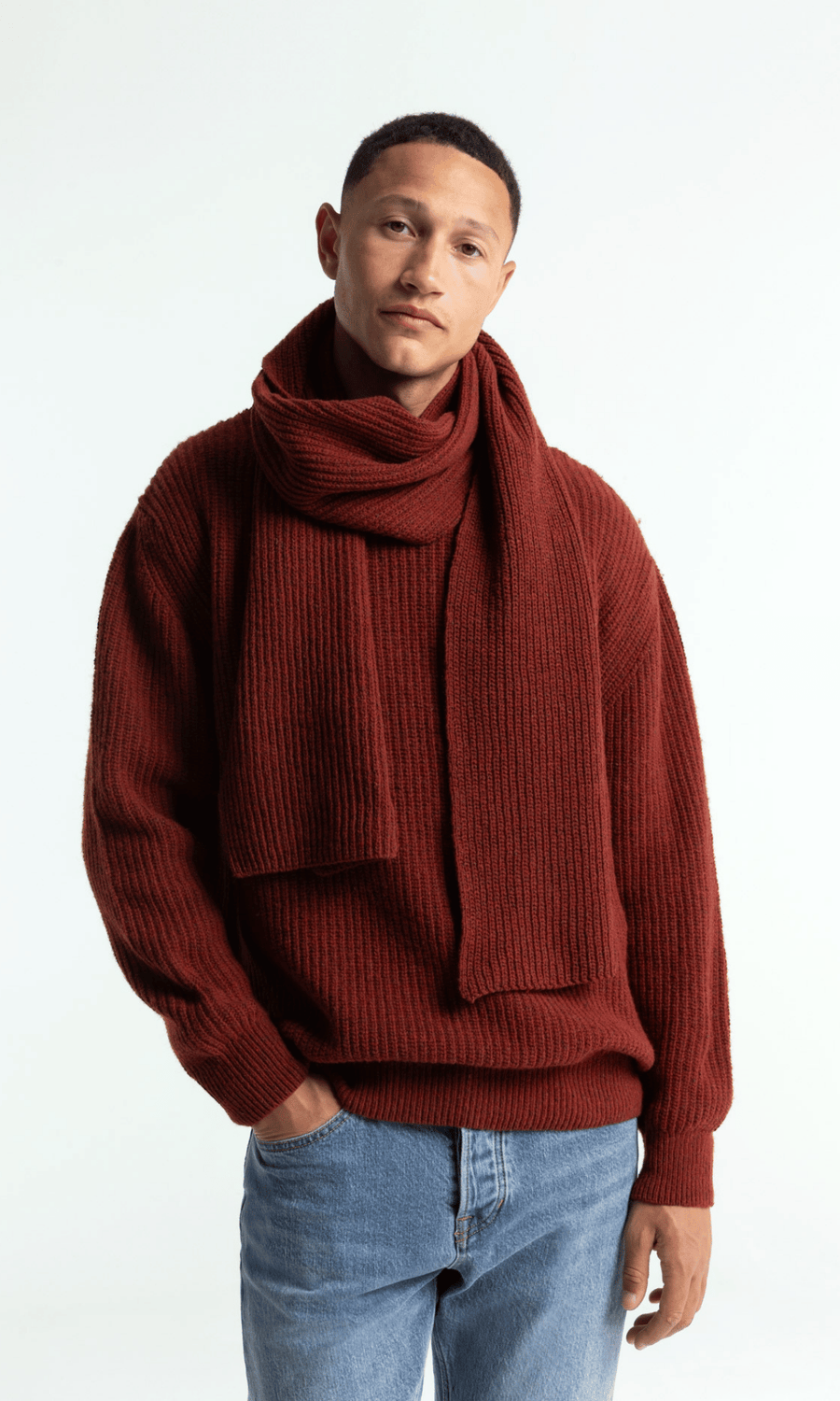 Kings Of Indigo • Khari Scarf • Madder Brown
