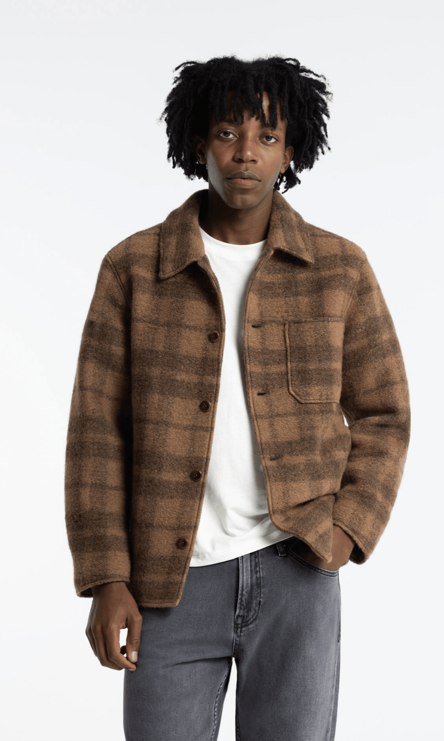 Kings Of Indigo • Kiaan Jacket • Desert Beige Check