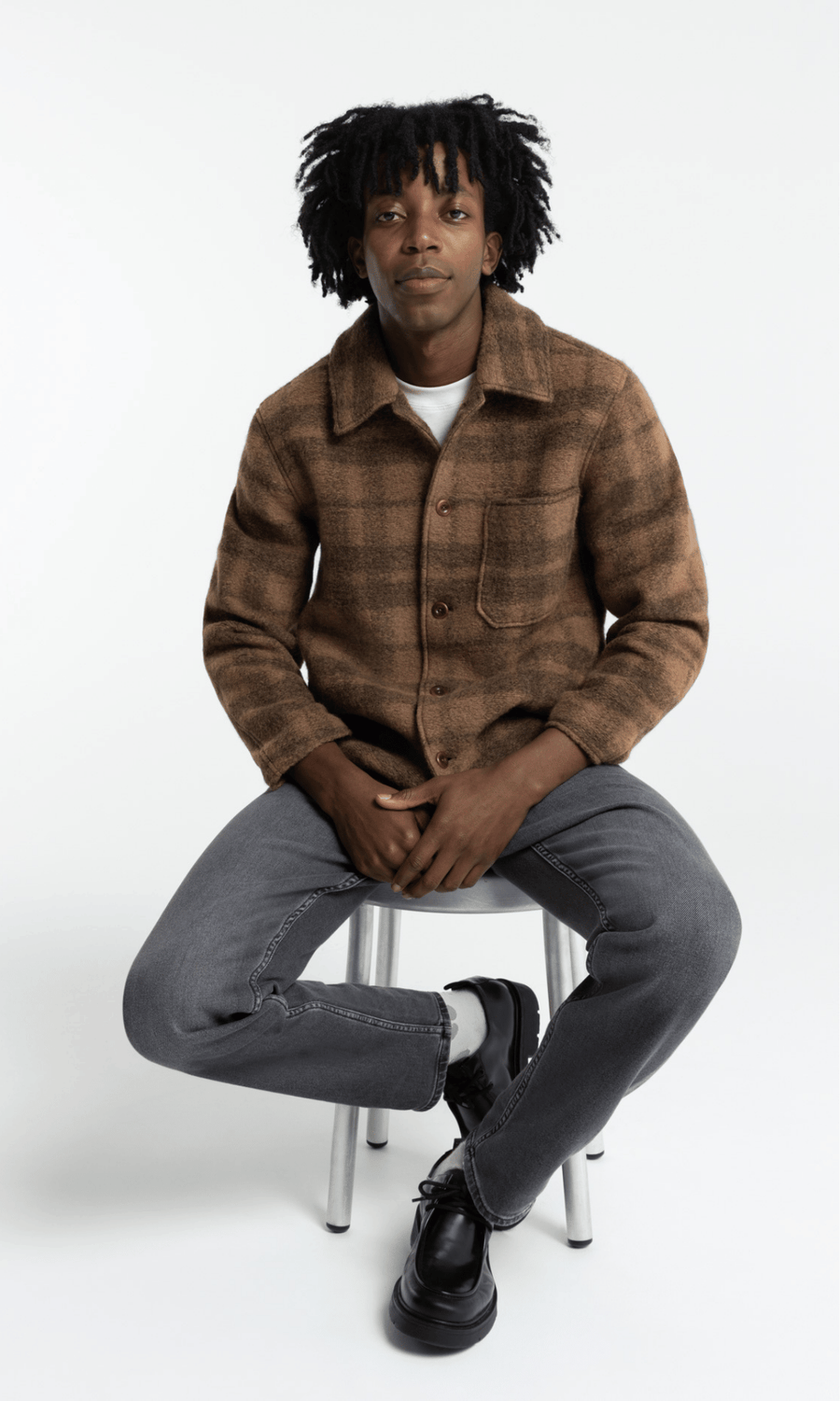 Kings Of Indigo • Kiaan Jacket • Desert Beige Check