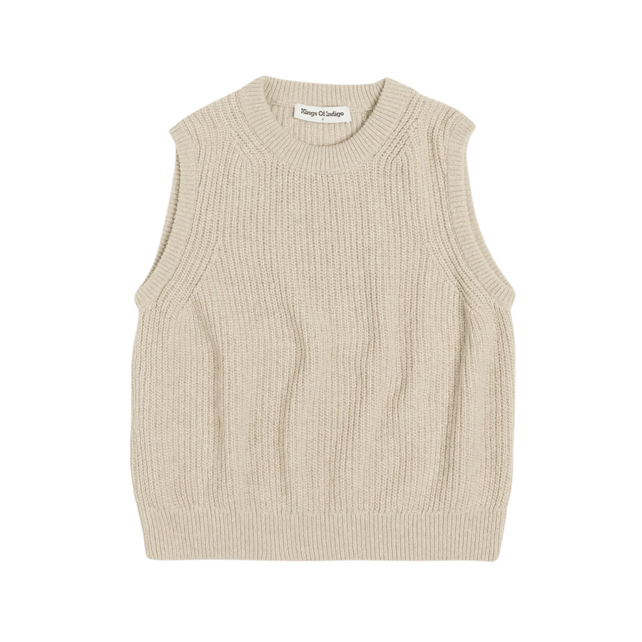 Kings Of Indigo • Nimyo Knit Vest • Fog