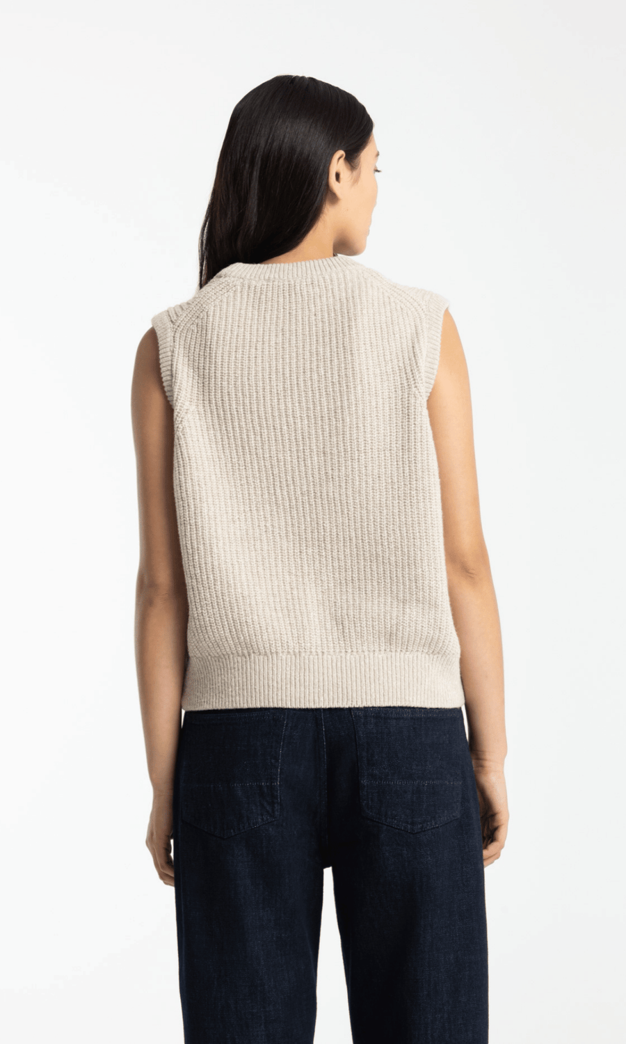 Kings Of Indigo • Nimyo Knit Vest • Fog