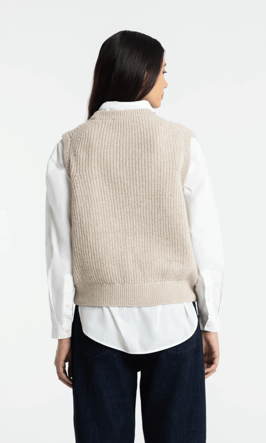 Kings Of Indigo • Nimyo Knit Vest • Fog