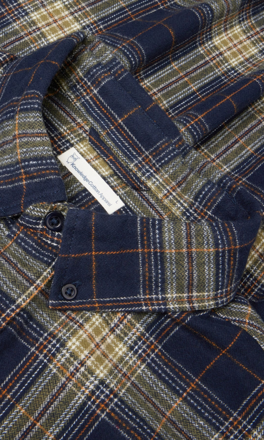 Knowledge Cotton Apparel • Checked Flannel Shirt • Blue Check