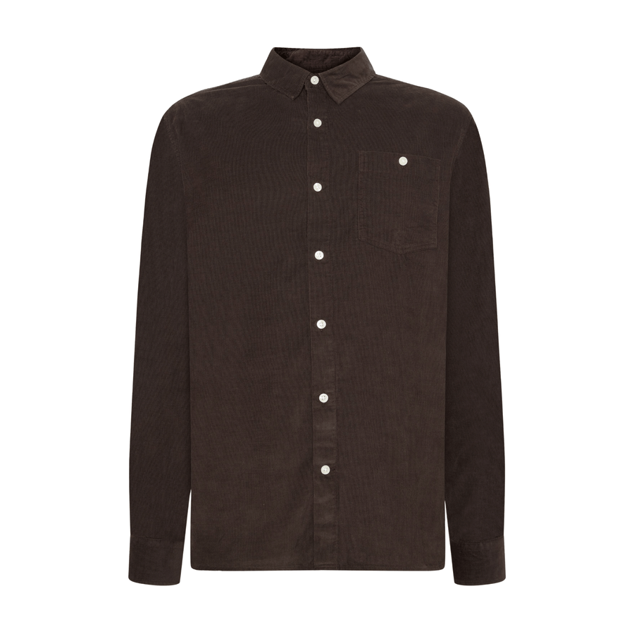 Knowledge Cotton Apparel • Corduroy Shirt • Chocolate Torte