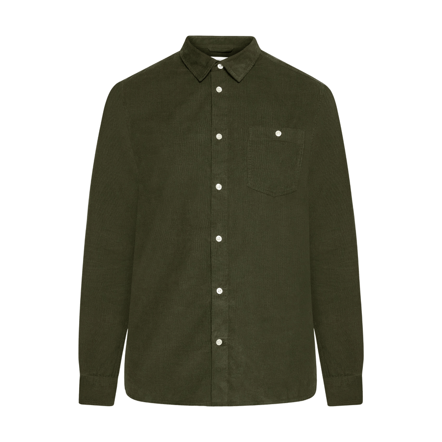 Knowledge Cotton Apparel • Corduroy Shirt • Forrest Night