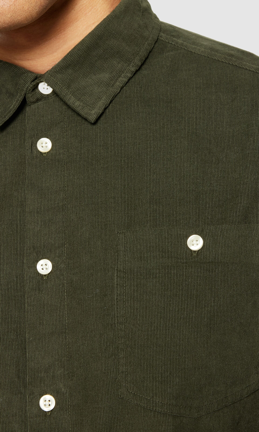 Knowledge Cotton Apparel • Corduroy Shirt • Forrest Night