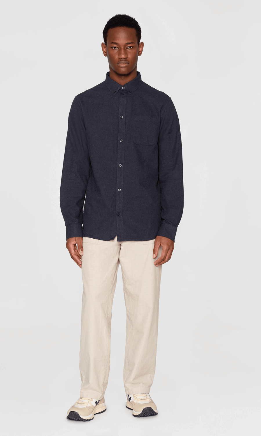 Knowledge Cotton Apparel • Flannel Shirt • Total Eclipse