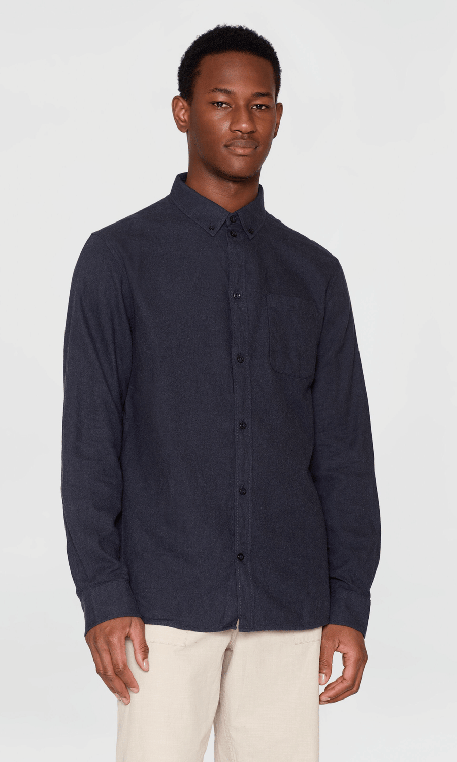 Knowledge Cotton Apparel • Flannel Shirt • Total Eclipse