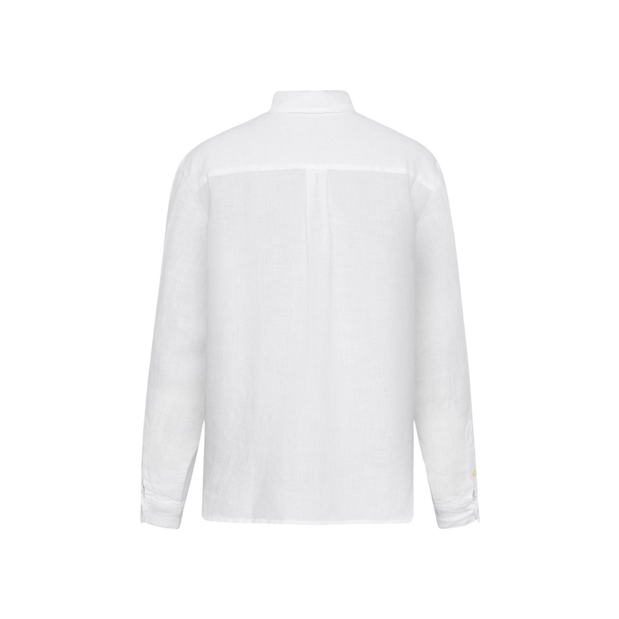 Knowledge Cotton Apparel • Loose Linen Shirt • Bright White