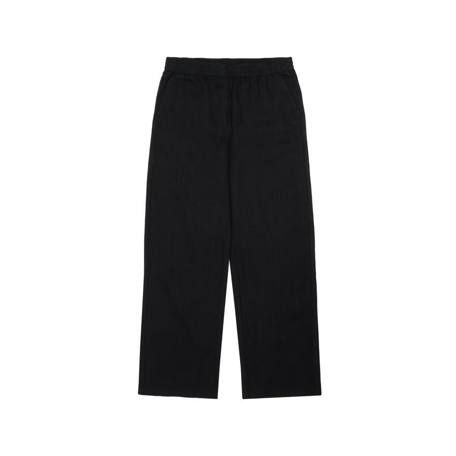 Knowledge Cotton Apparel • Posey Linen Trousers • Jet Black