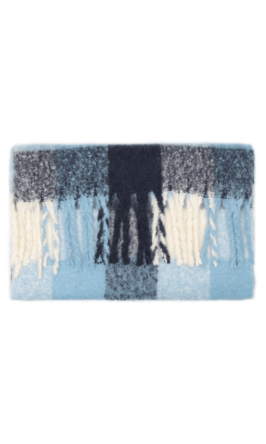Knowledge Cotton Apparel • Recycled Scarf • Blue Check