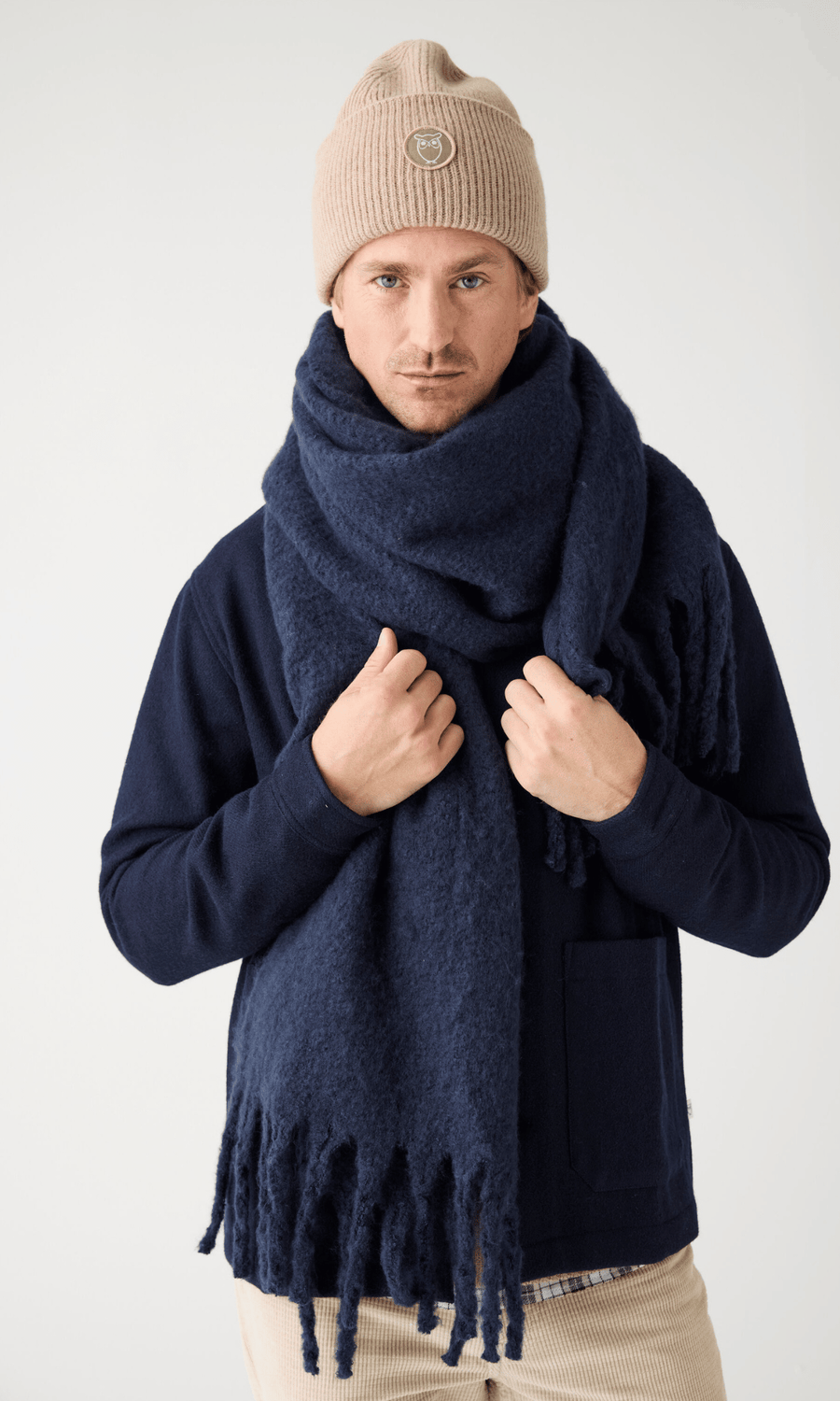 Knowledge Cotton Apparel • Recycled Scarf • Night Sky