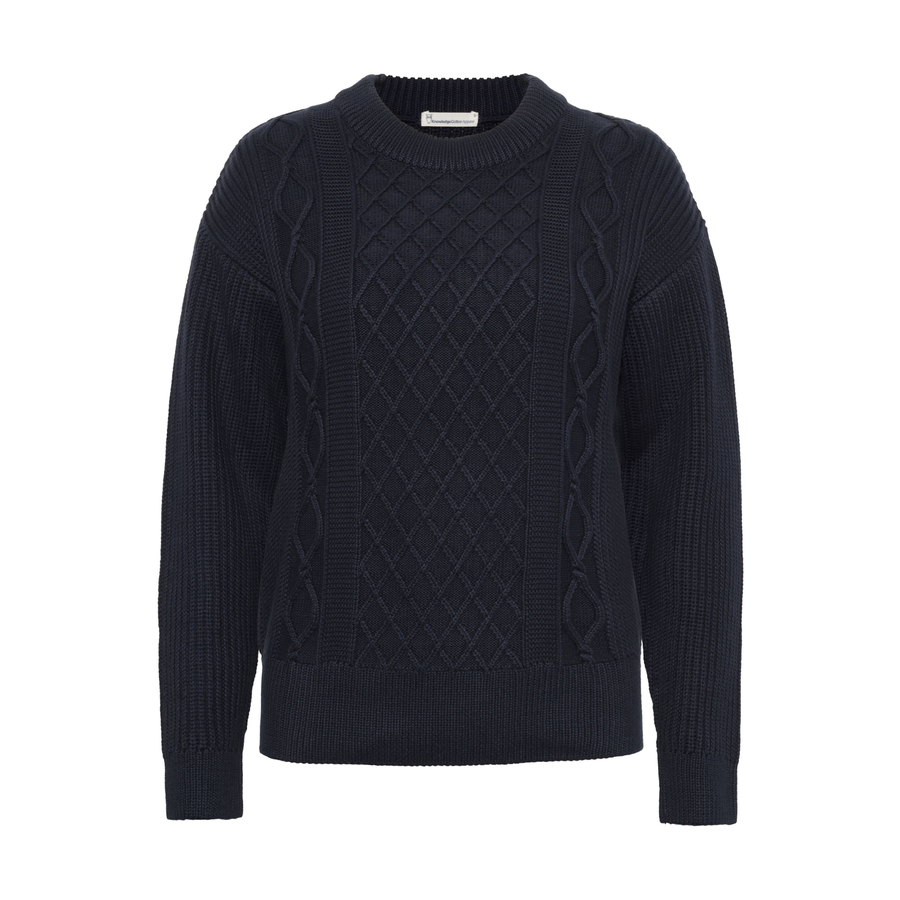 Knowledge Cotton Apparel • Crew Neck Jumper • Night Sky