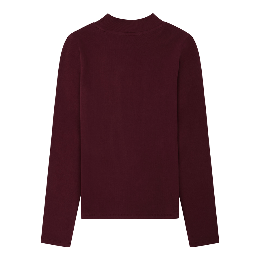 Knowledge Cotton Apparel • High Neck Rib Top • Fig