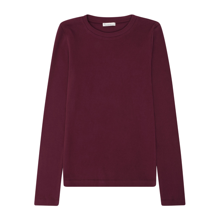 Knowledge Cotton Apparel • Rib Long Sleeve Top • Fig