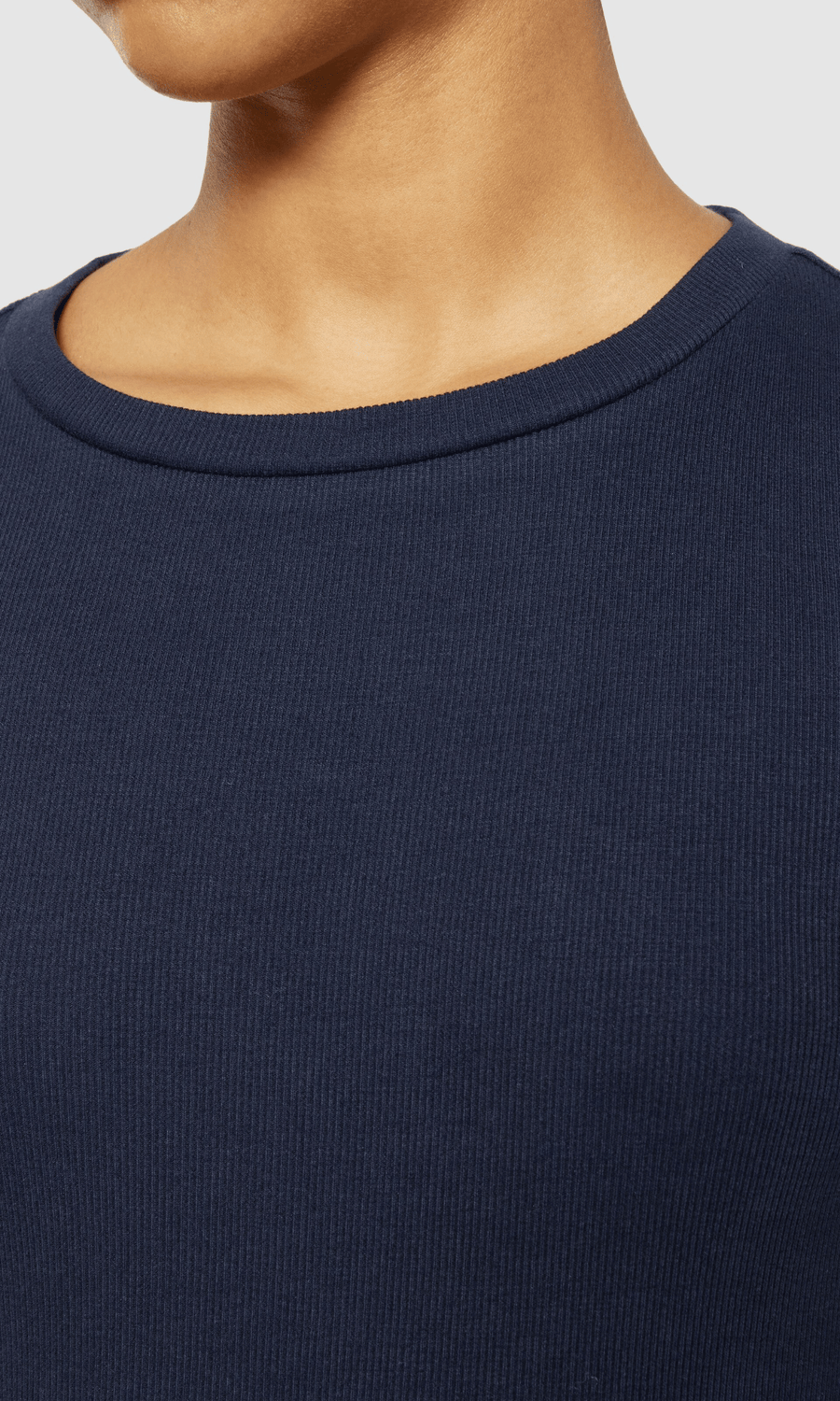 Knowledge Cotton Apparel • Rib Long Sleeve Top • Night Sky