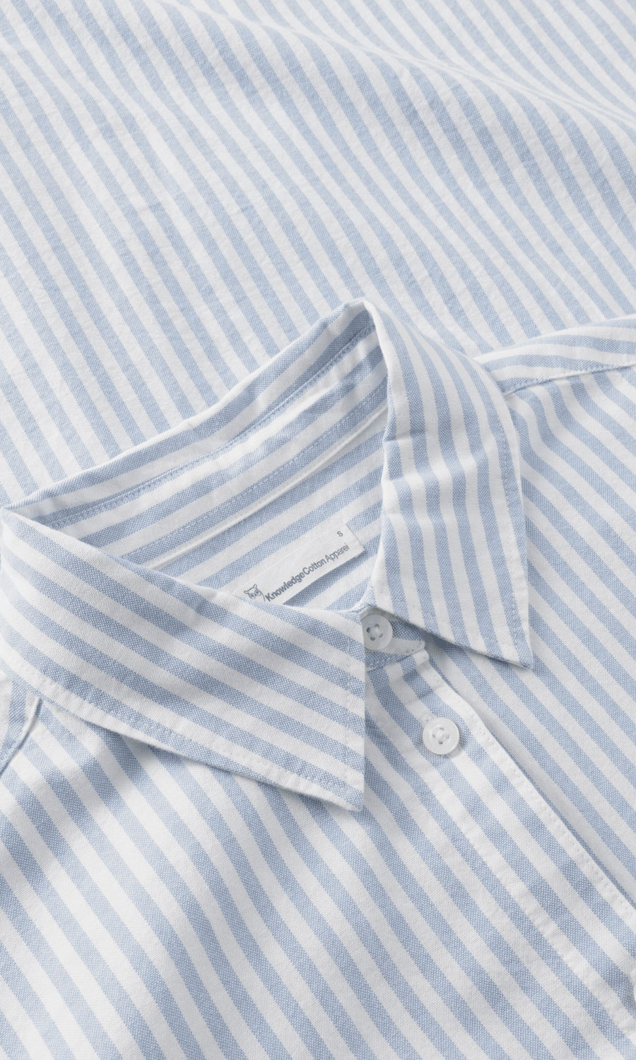 Knowledge Cotton Apparel • Oxford Shirt • Blue Stripe