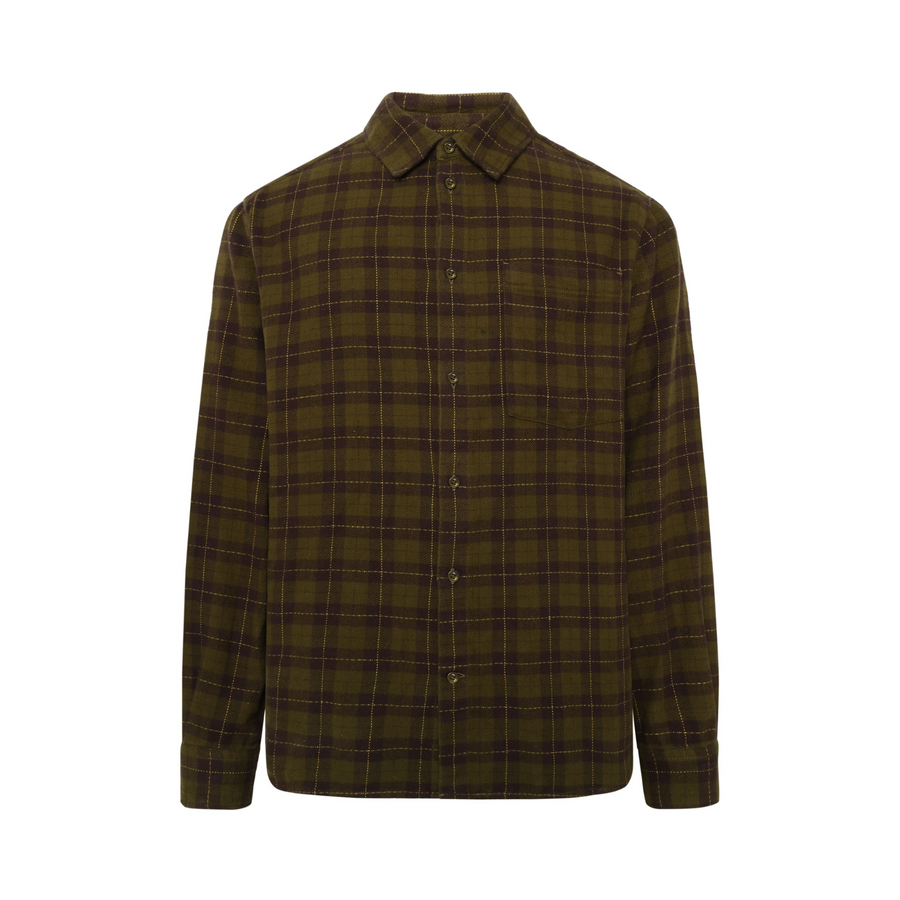 Knowledge Cotton • Loose Fit Shirt • Green Check