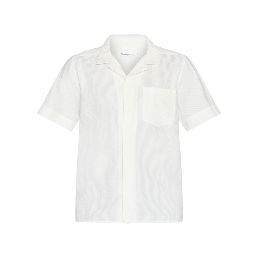 Knowledge Cotton • Seersucker Shirt • Egret