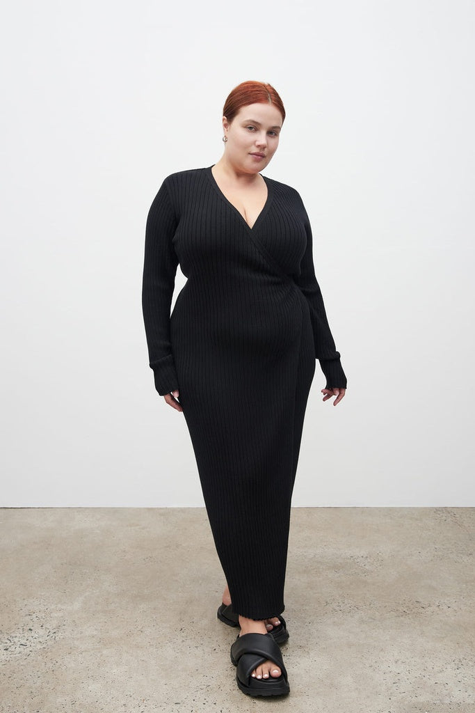 Kowtow • Billie Wrap Dress • Black