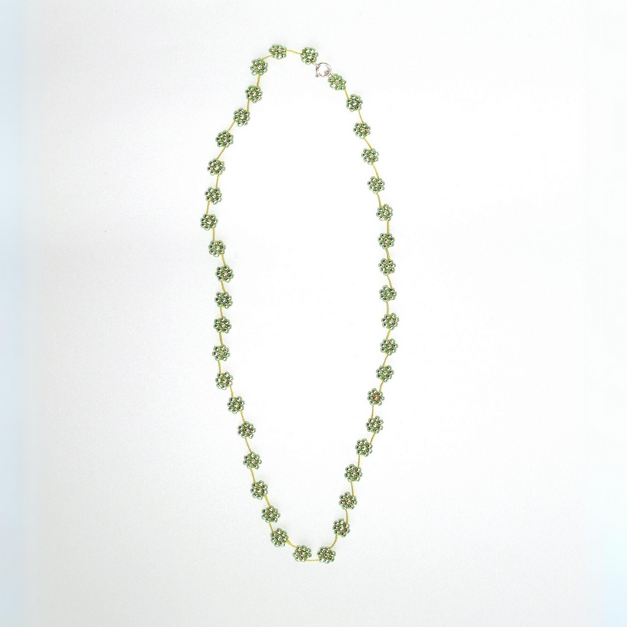 Labro • Fiori Necklace • Silver/Green