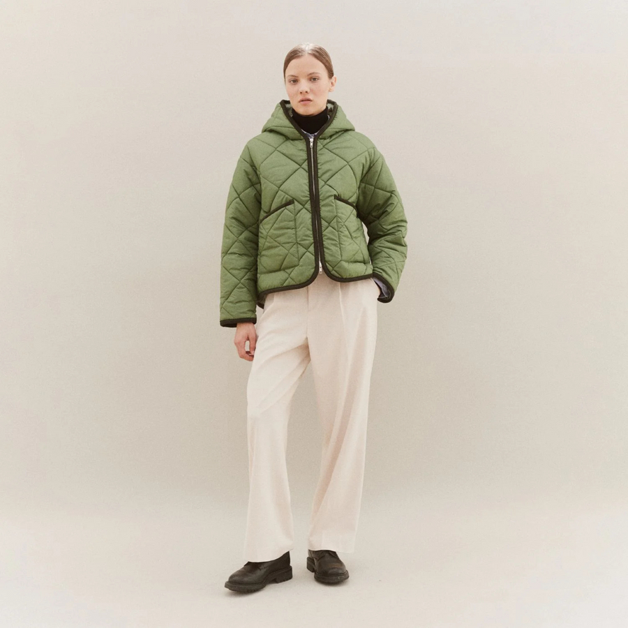 Lavenham • Craydon Big Quilt Jacket • Green Sward