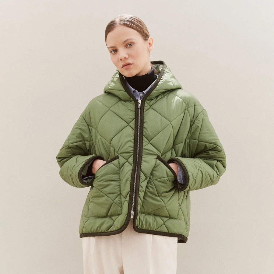 Lavenham • Craydon Big Quilt Jacket • Green Sward