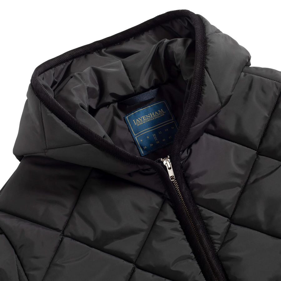 Lavenham • Craydon Big Quilt Jacket • Pure Black