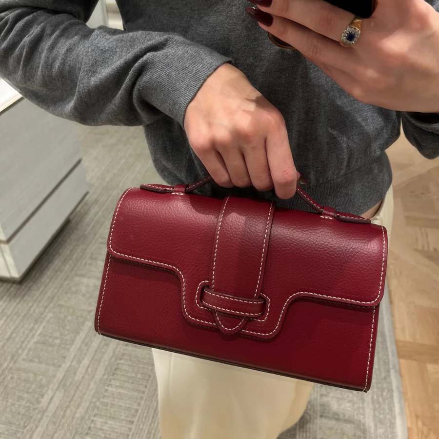Loué Studio • Mano Pochette Bag • Dark Cherry