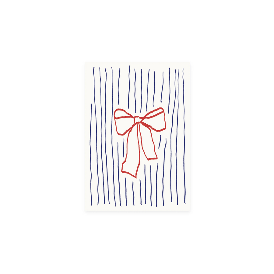 Melt Atelier • Bow and Stripes • Postcard