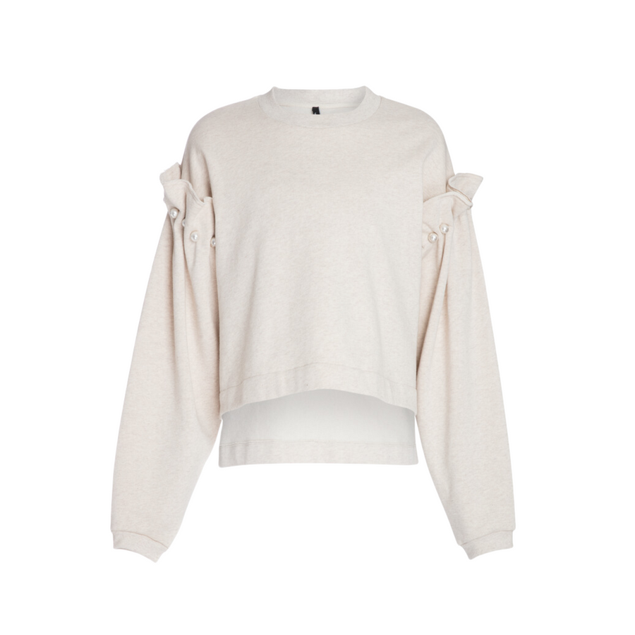 Mother of Pearl • Dani Cropped Jumper • Oatmeal