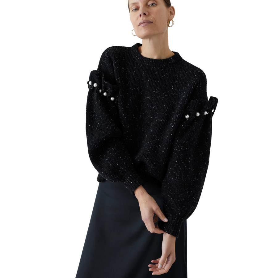 Mother of Pearl • Kirsty Crew Neck Jumper • Black