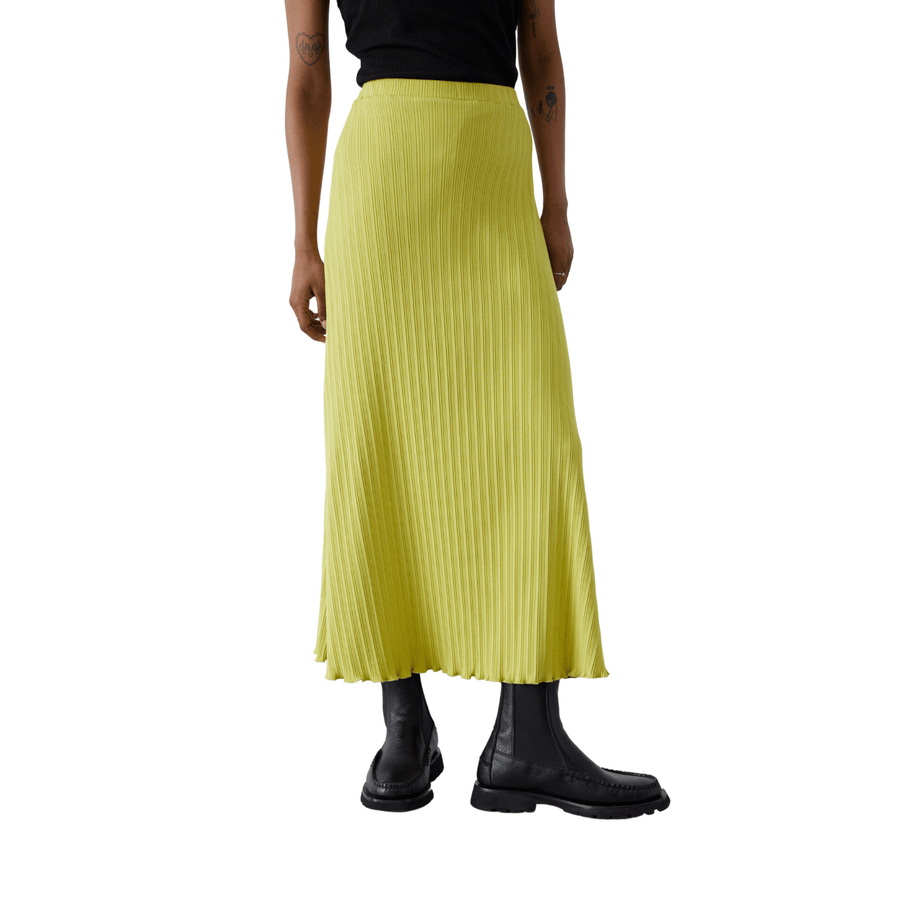 Mother of Pearl • Tamia Midi Skirt • Lime Rib