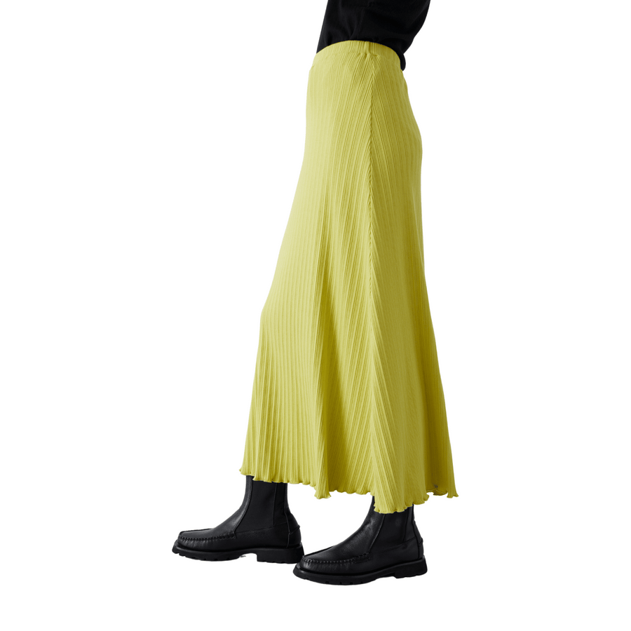 Mother of Pearl • Tamia Midi Skirt • Lime Rib