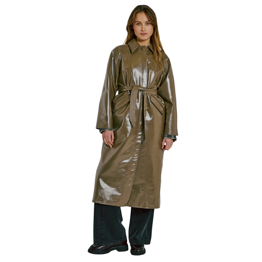 Norr • Dicte Trench Coat • Olive