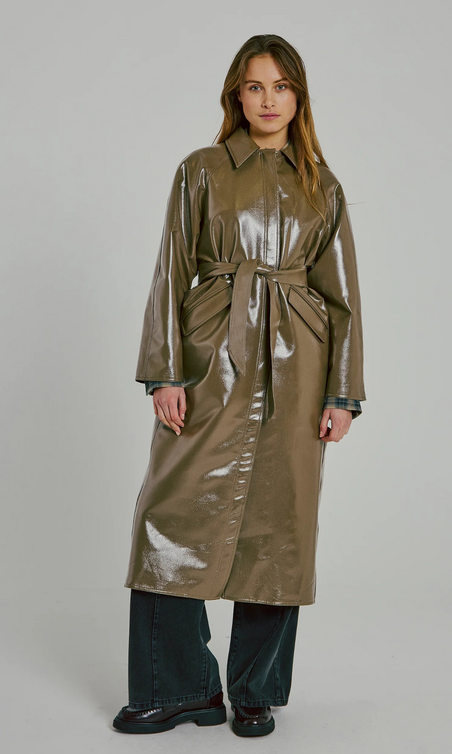 Norr • Dicte Trench Coat • Olive