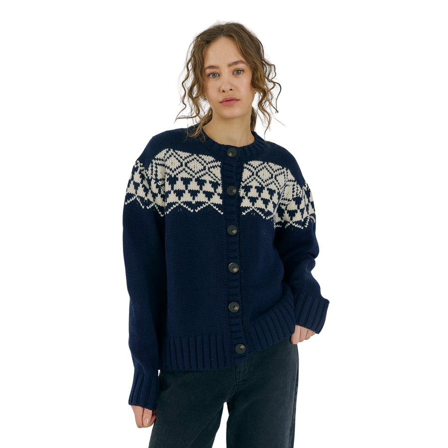 Norr • Fair Knit Cardigan • Navy