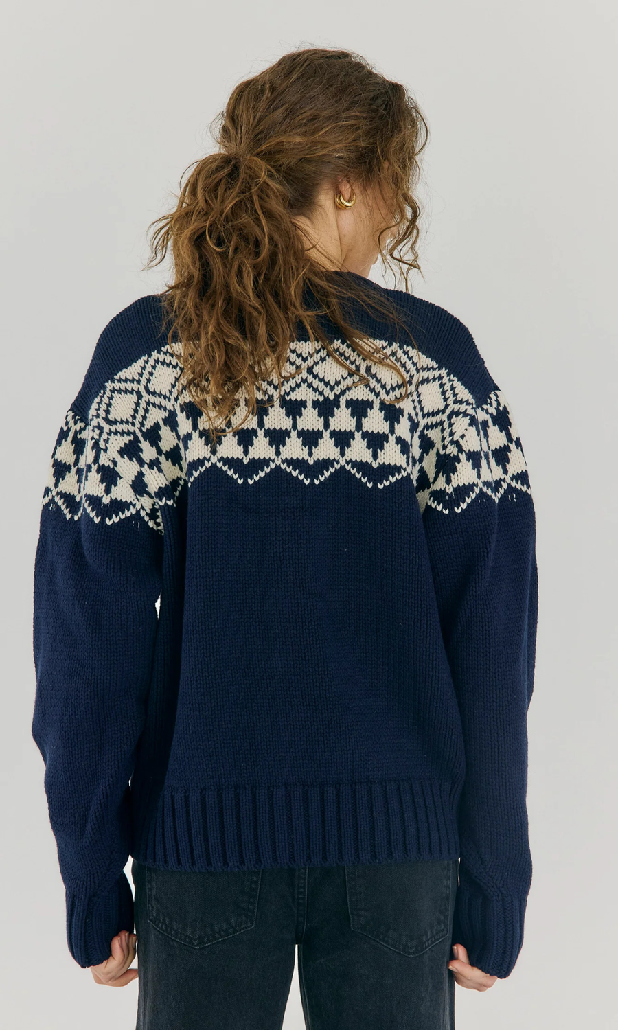 Norr • Fair Knit Cardigan • Navy