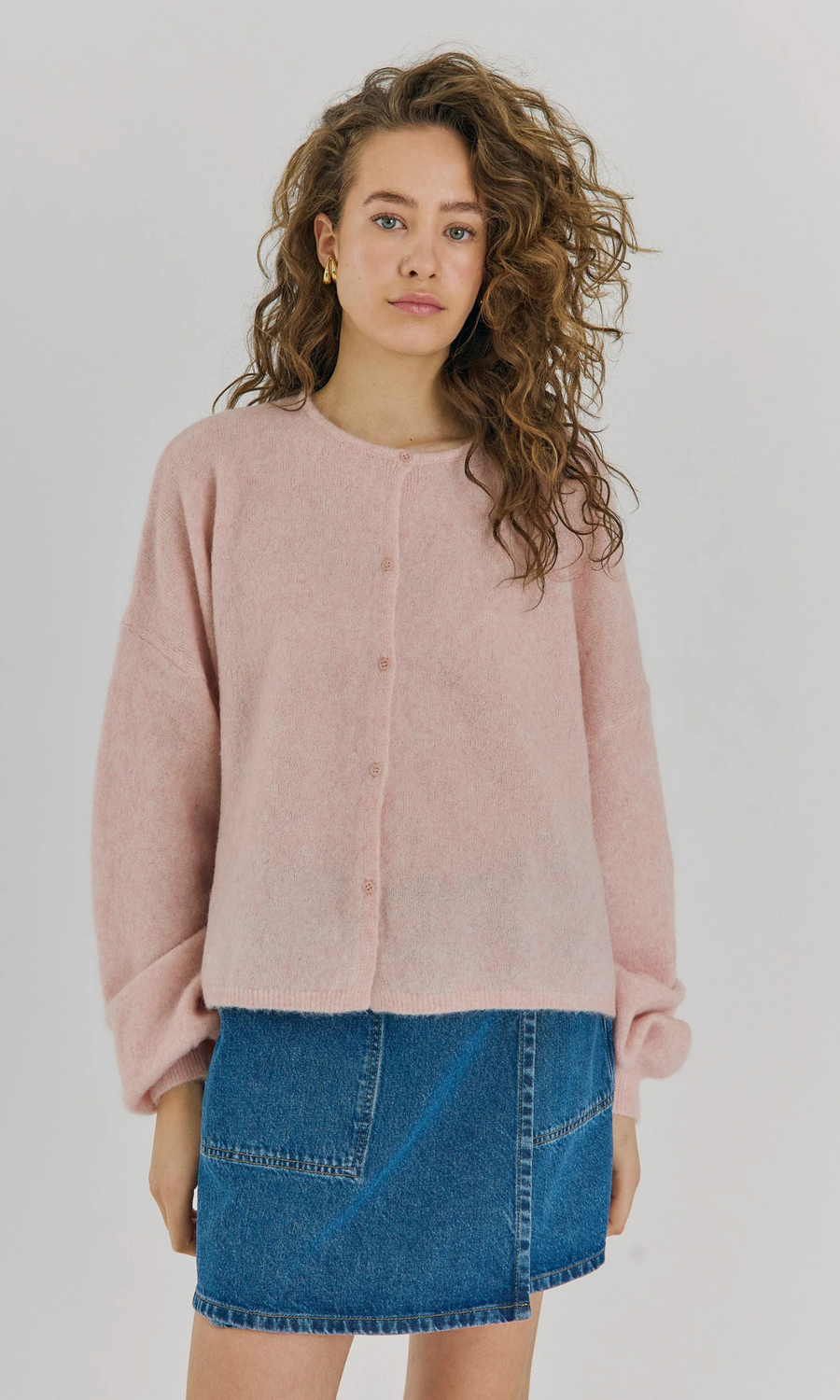 Norr • Halli Cardigan • Light Pink